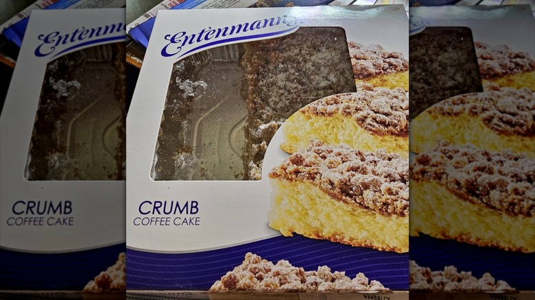 Entenmann's crumb cake in bow