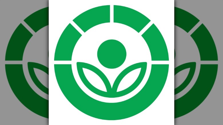The Radura symbol, which is used for irradiated foods