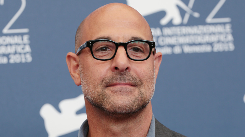Stanley Tucci wearing glasses