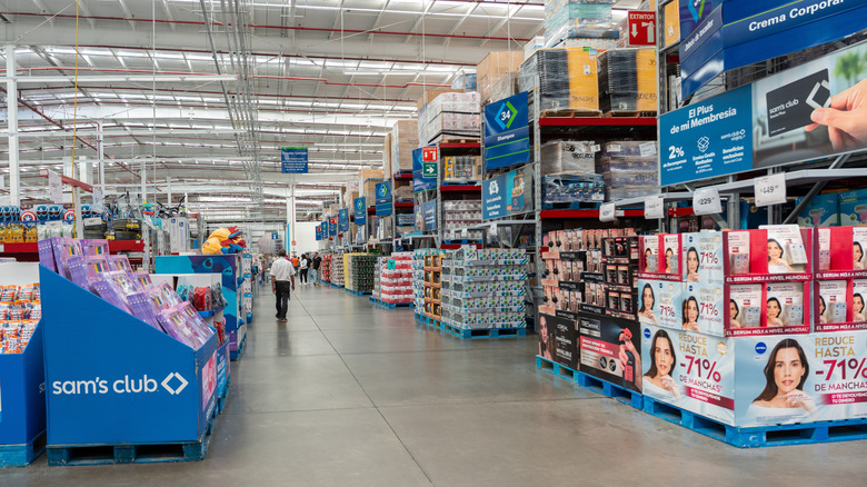 The interior of a Sam's Club location