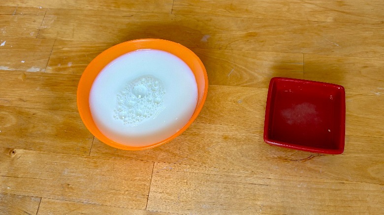 Milk in a bowl